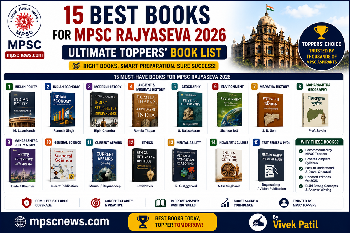 Best Books for MPSC Rajyaseva recommended by toppers