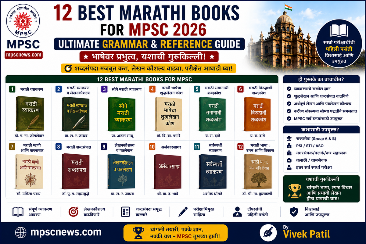 Best Marathi Books for MPSC grammar and reference guide
