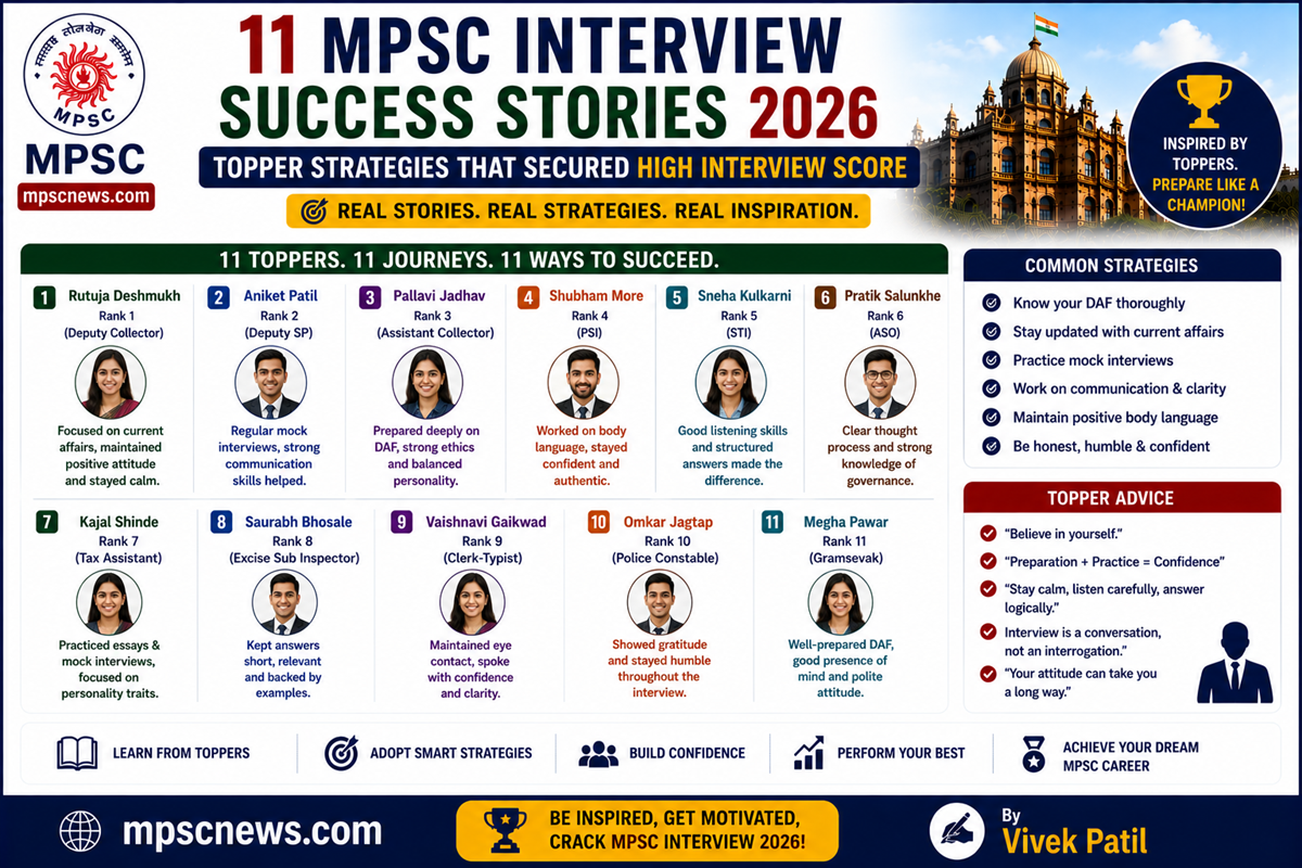 MPSC Interview Success Stories topper strategies and interview preparation
