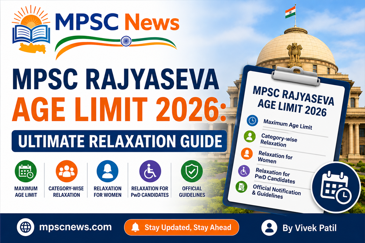 MPSC Rajyaseva Age Limit 2026 category wise age relaxation rules
