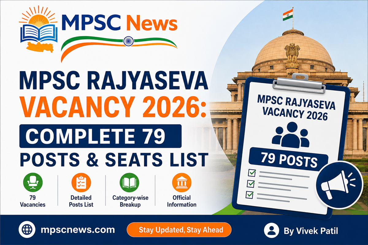 MPSC Rajyaseva Vacancy 2026 department wise seats list