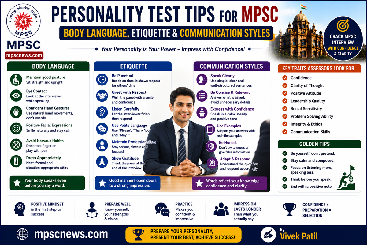 Personality Test Tips for MPSC body language and communication guide